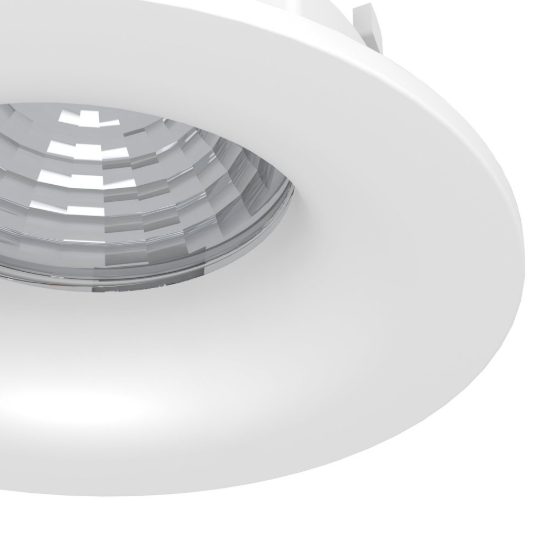 Eglo saliceto faretto da incasso per cartongesso led 6,4w 4000k foro 6,8cm bianco