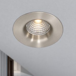 Eglo saliceto faretto da incasso per cartongesso led 6,4w 4000k foro 6,8cm nichel opaco