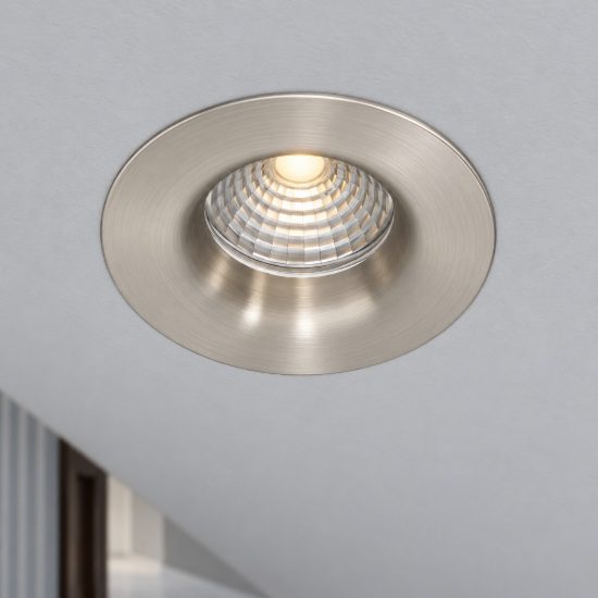 Eglo saliceto faretto da incasso per cartongesso led 6,4w 4000k foro 6,8cm nichel opaco