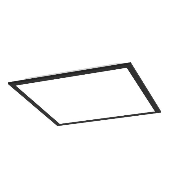Eglo moradillo plafoniera led 18,8w cct 2700k 6500k 39,3cm per camera da letto moderna nera