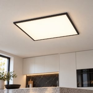 Eglo moradillo plafoniera led 32,5w cct 2700k 6500k 59,5cm per soggiorno moderna nera