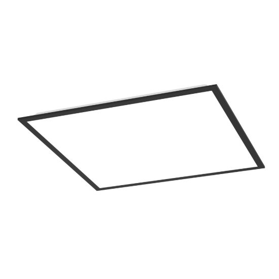 Eglo moradillo plafoniera led 32,5w cct 2700k 6500k 59,5cm per soggiorno moderna nera