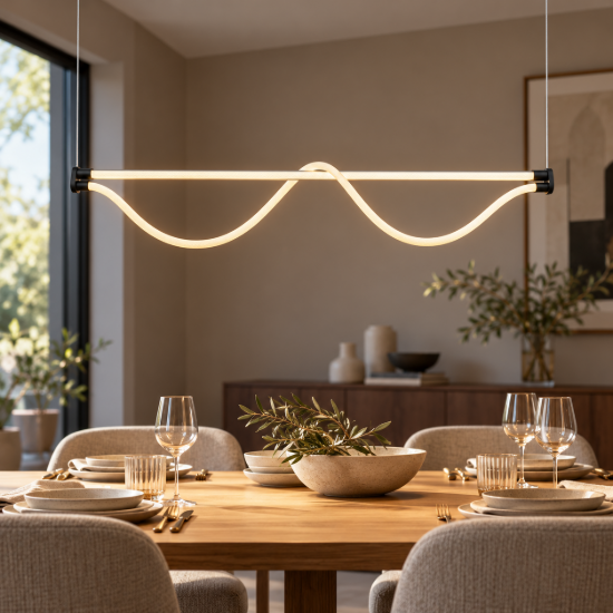 Lampadario moderno led cct 3000k 5000k dimmerabile 48cm bianca