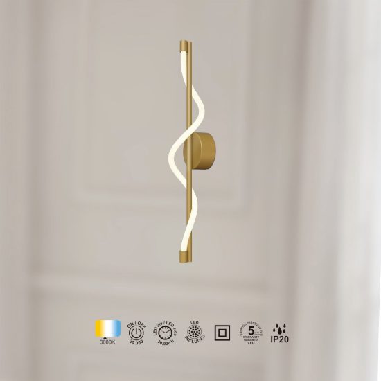Applique da parete moderna oro per soggiorno led 7w 3000k 10cm