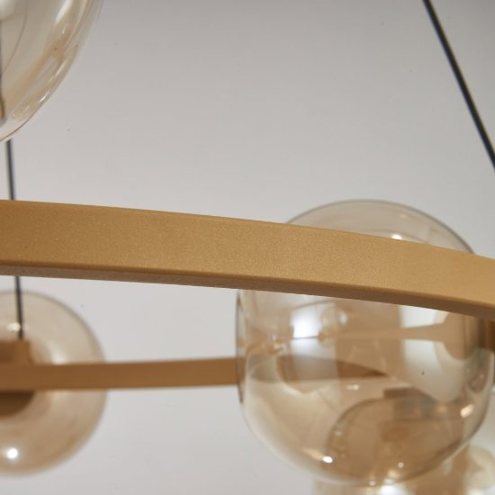 Lampadario per tavolo da pranzo a sospensione sfere vetro led 3000k