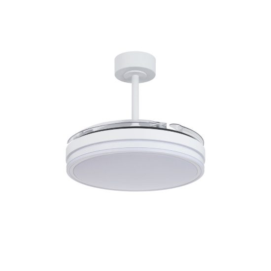 Ventilatore da soffitto bianco con luce con telecomando led 30w cct 3000k 5000k dimmerabile