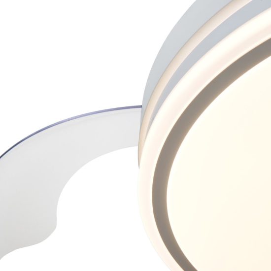 Ventilatore da soffitto bianco con luce con telecomando led 30w cct 3000k 5000k dimmerabile