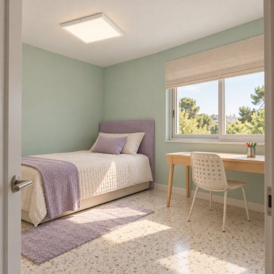 Eglo fueva 1 plafoniera led 22w 4000k 40cm per camera da letto moderna quadrata bianca