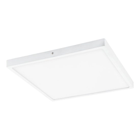 Eglo fueva 1 plafoniera led 22w 4000k 40cm per camera da letto moderna quadrata bianca