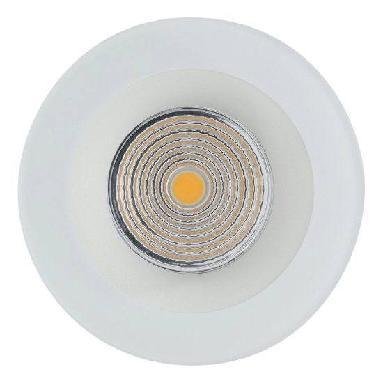 Eglo salabate faretto da incasso per cartongesso led 6w 2700k dimmerabile ip44 foro 6,8cm bianco