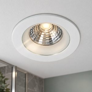 Eglo salabate faretto da incasso per cartongesso led 6w 4000k dimmerabile ip44 foro 6,8cm bianco