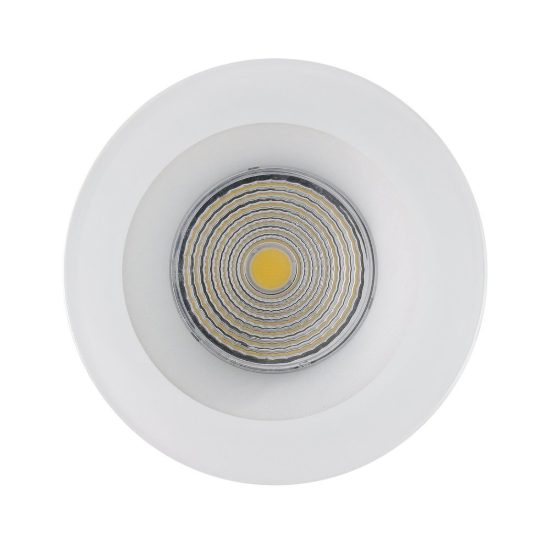 Eglo salabate faretto da incasso per cartongesso led 6w 4000k dimmerabile ip44 foro 6,8cm bianco