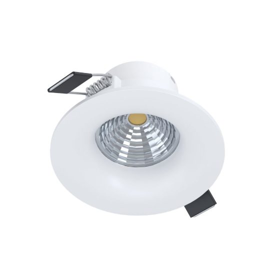 Eglo saliceto faretto da incasso per cartongesso led 4,8w 2700k foro 6,8cm bianco