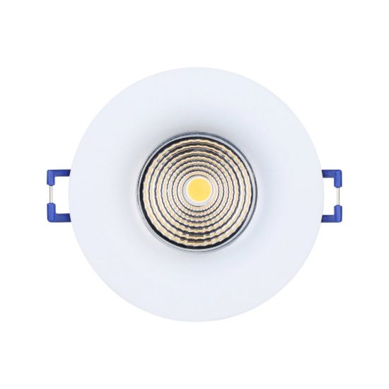 Eglo saliceto faretto da incasso per cartongesso led 4,8w 2700k foro 6,8cm bianco