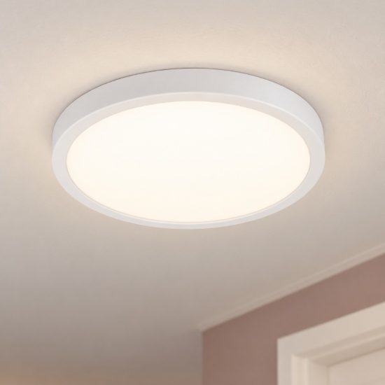 Eglo fueva 5 plafoniera led 20,5w 3000k 28,5cm dimmerabile moderna bianca