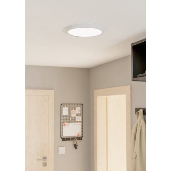 Eglo fueva 5 plafoniera led 20,5w 3000k 28,5cm dimmerabile moderna bianca