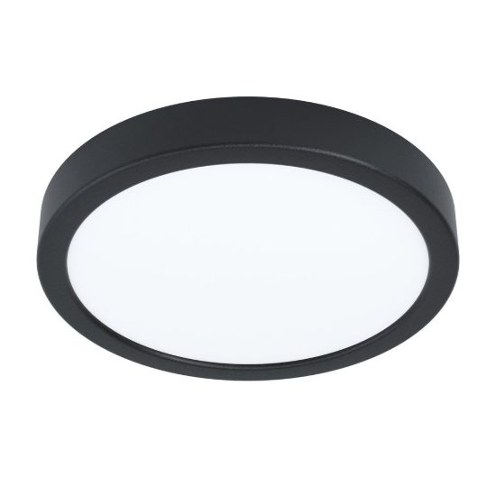 Eglo fueva 5 plafoniera led 17w 3000k 21cm dimmerabile moderna nera