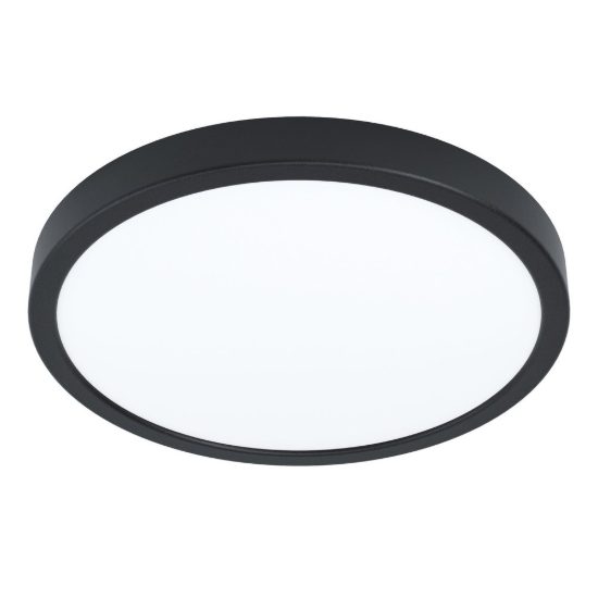 Eglo fueva 5 plafoniera led 20,5w 3000k 28,5cm dimmerabile moderna nera