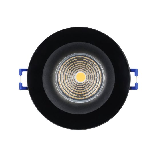 Eglo salabate faretto da incasso per cartongesso led 6w 2700k dimmerabile ip44 foro 6,8cm nero