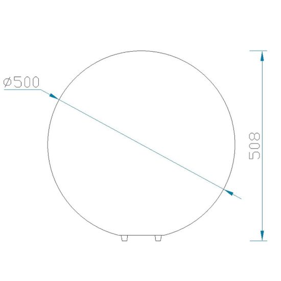 Lampada da terra per esterno sfera 50cm bianca ip65