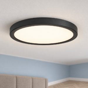 Eglo testara e plafoniera led 10w 4000k 21,1cm moderna nera