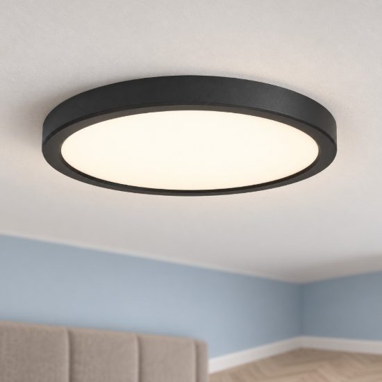 Eglo testara e plafoniera led 10w 4000k 21,1cm moderna nera