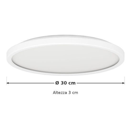 Eglo testara e plafoniera led 16,4w 4000k 30cm moderna bianca