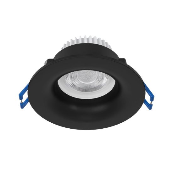 Eglo salabate faretto da incasso per cartongesso led 5w cct 2700k 6500k ip65 foro 6,8cm nero