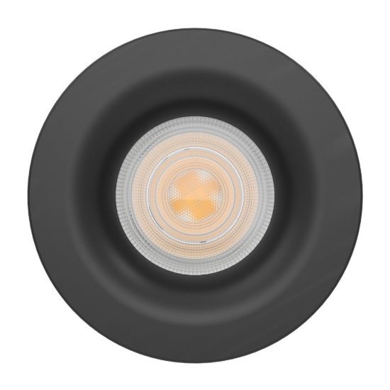 Eglo salabate faretto da incasso per cartongesso led 5w cct 2700k 6500k ip65 foro 6,8cm nero