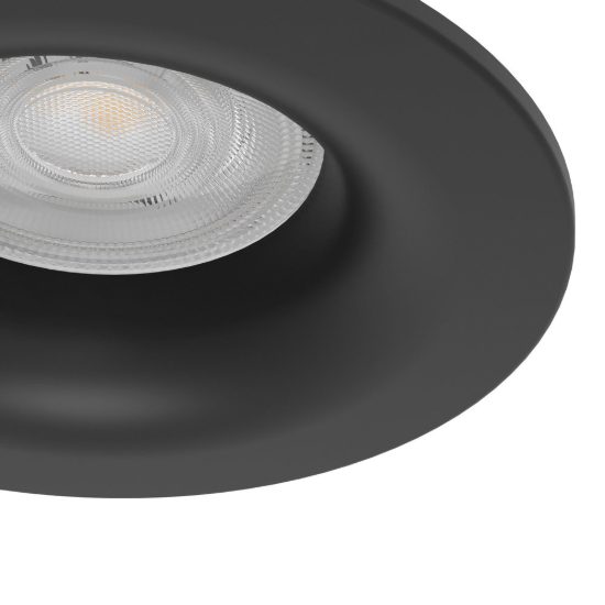 Eglo salabate faretto da incasso per cartongesso led 5w cct 2700k 6500k ip65 foro 6,8cm nero