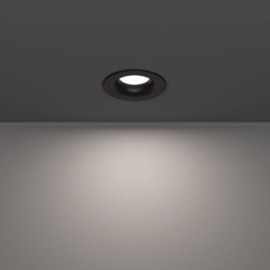 Eglo salabate faretto da incasso per cartongesso led 5w cct 2700k 6500k ip65 foro 6,8cm nero