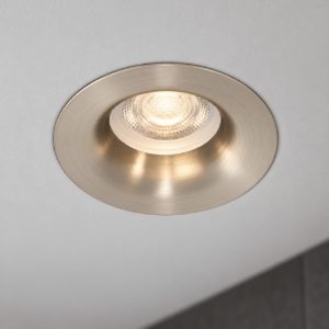 Eglo salabate faretto da incasso per cartongesso led 5w cct 2700k 6500k ip65 foro 6,8cm nichel opaco