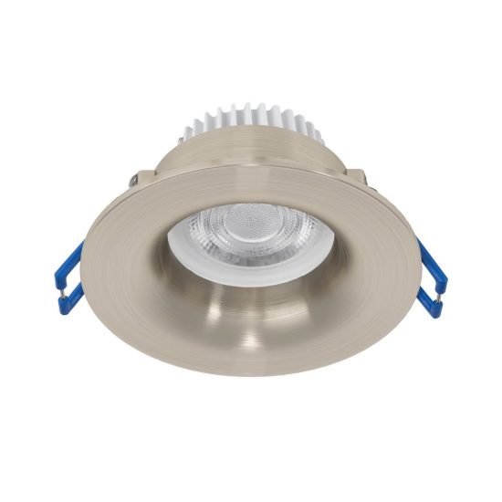 Eglo salabate faretto da incasso per cartongesso led 5w cct 2700k 6500k ip65 foro 6,8cm nichel opaco