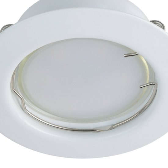 Eglo peneto set 3 faretti da incasso per cartongesso orientabili led 3x2,8w 3000k foro 6,5cm bianco