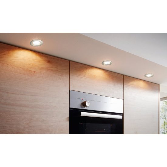 Eglo peneto set 3 faretti da incasso per cartongesso orientabili led 3x2,8w 3000k foro 6,5cm nichel opaco