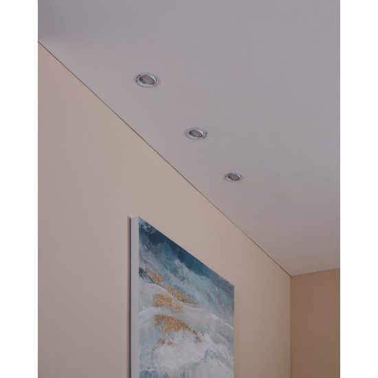 Eglo peneto set 3 faretti da incasso per cartongesso orientabili led 3x4,6w 3000k foro 7cm bianco