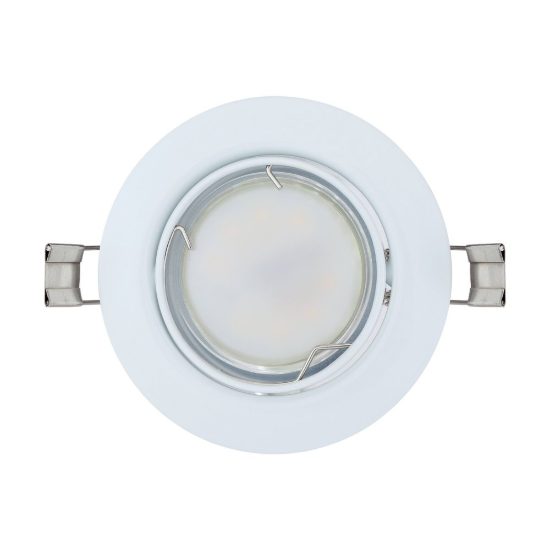 Eglo peneto set 3 faretti da incasso per cartongesso orientabili led 3x4,6w 3000k foro 7cm bianco