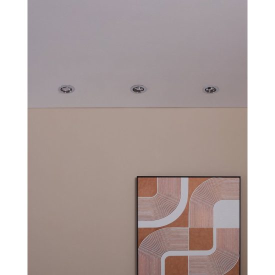 Eglo peneto set 3 faretti da incasso per cartongesso orientabili led 3x4,6w 3000k foro 7cm cromo