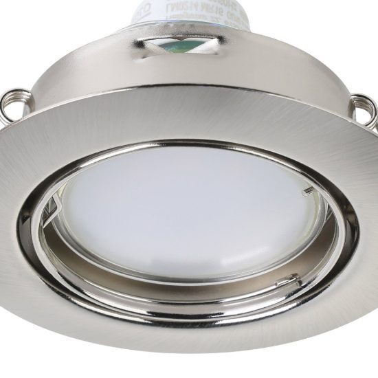 Eglo peneto set 3 faretti da incasso per cartongesso orientabili led 3x4,6w 3000k foro 7cm nichel opaco