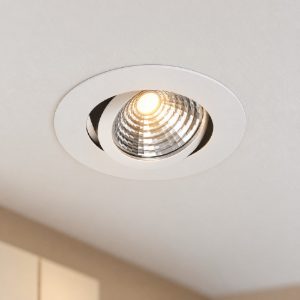 Eglo saliceto faretto da incasso per cartongesso orientabile led 6,4w 4000k foro 6,8cm bianco