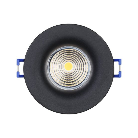 Eglo saliceto faretto da incasso per cartongesso led 4,8w 2700k foro 6,8cm nero