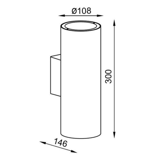 Applique per esterno ip65 cilindro grafite
