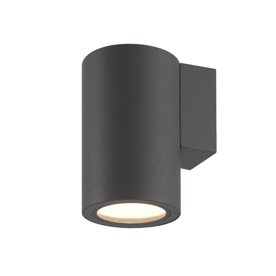 Lampada da parete per esterno ip65 11cm moderna grafite vetro