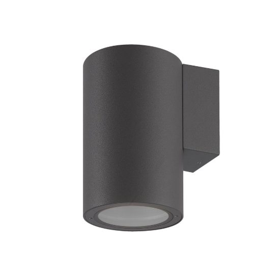 Lampada da parete per esterno ip65 11cm moderna grafite vetro