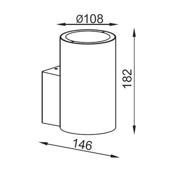 Lampada da parete per esterno ip65 11cm moderna grafite vetro