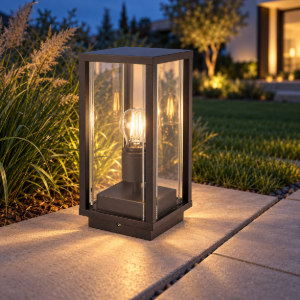 Lampioncino basso da esterno ip54 lanterna grafite moderna