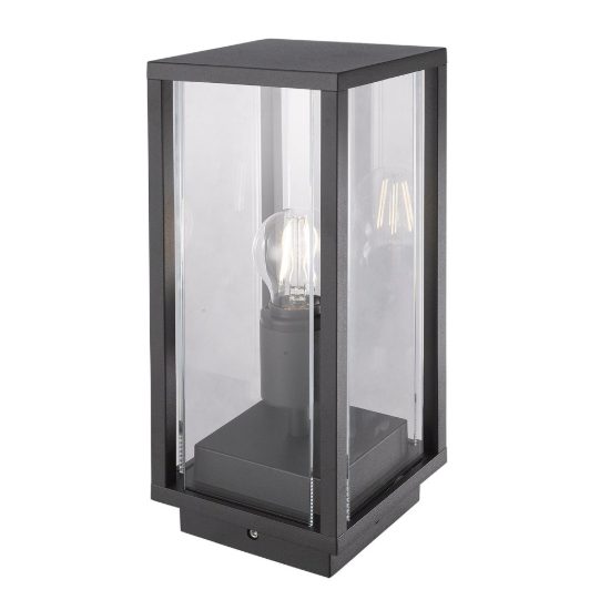 Lampioncino basso da esterno ip54 lanterna grafite moderna