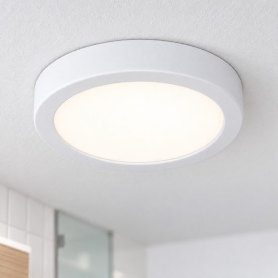 Eglo fueva 6 plafoniera led 7,5w cct 2700k 6500k 16,6cm moderna rotonda bianca
