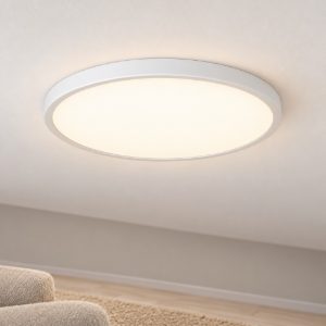 Eglo fueva 6 plafoniera led 17w cct 2700k 6500k 38,9cm per camera da letto moderna rotonda bianca