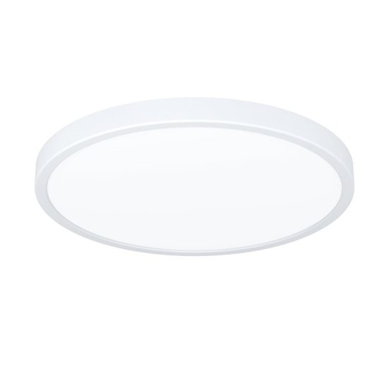 Eglo fueva 6 plafoniera led 17w cct 2700k 6500k 38,9cm per camera da letto moderna rotonda bianca